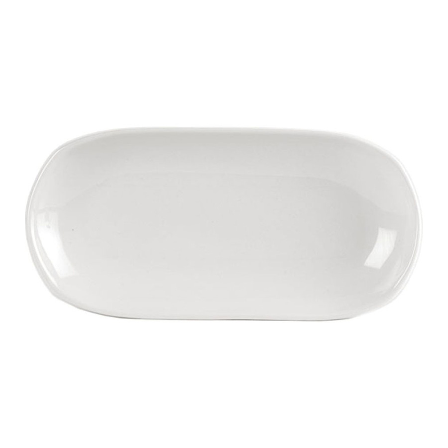 Steelite Taste Vitrified Porcelain White Rectangular Tray 13x25.5cm