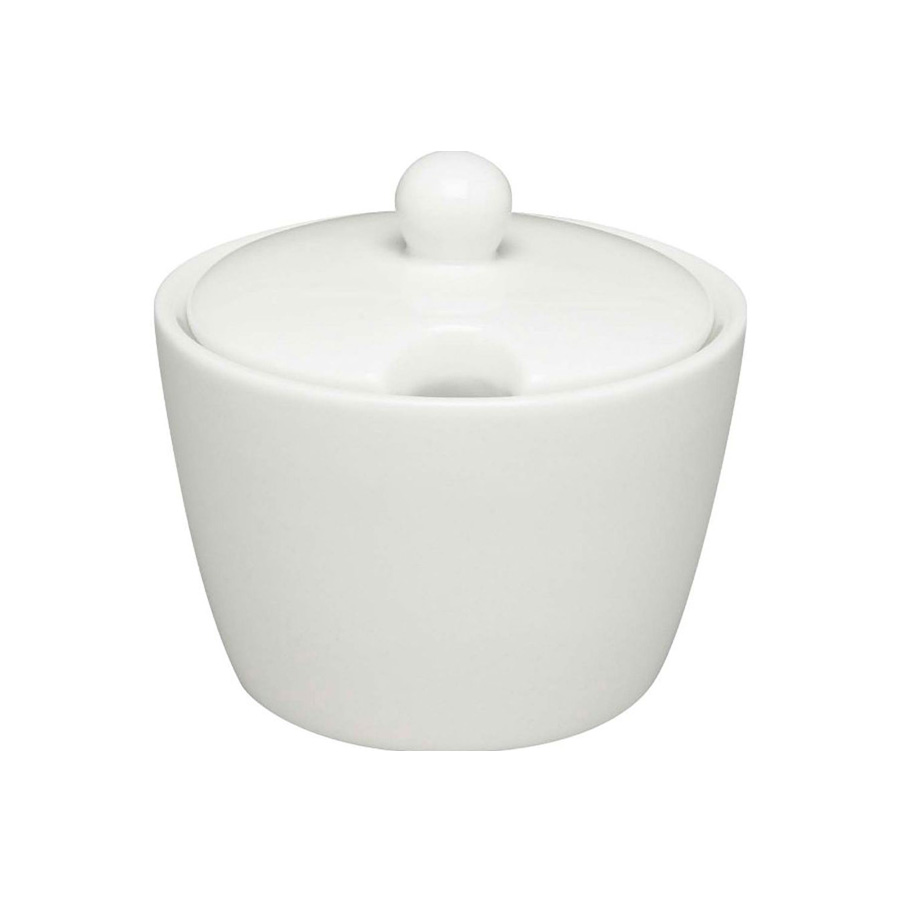 Elia Orientix Bone China White Round Covered Sugar Bowl 9cm