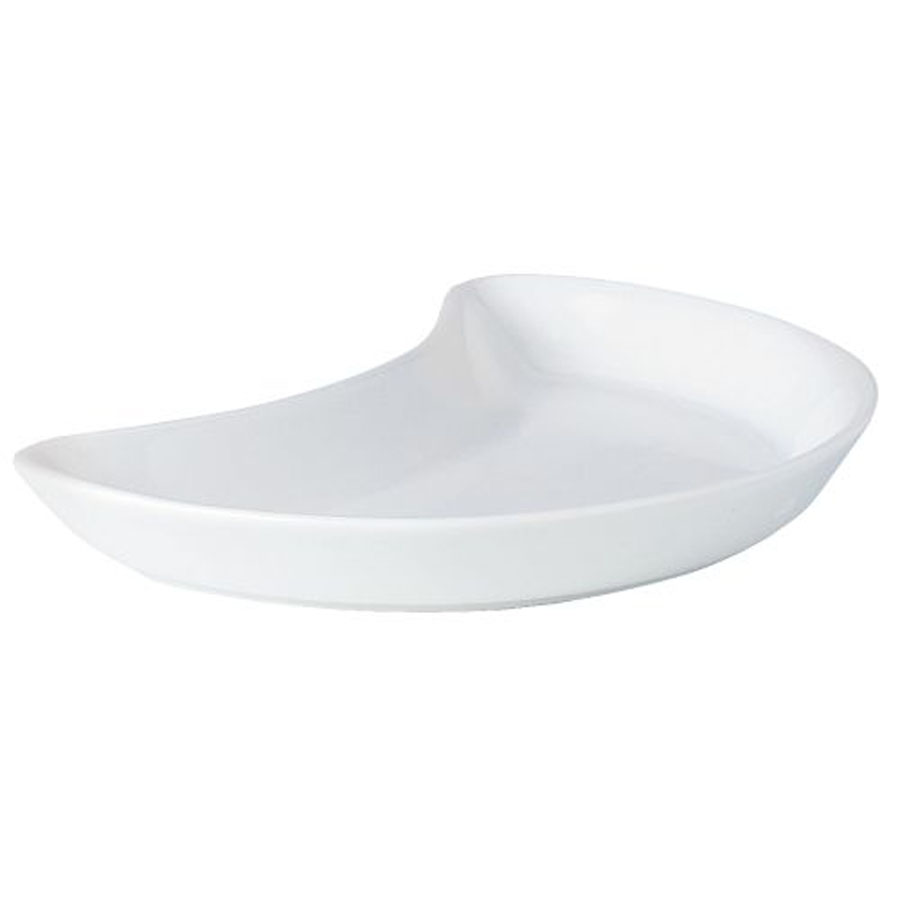 Steelite Simplicity Vitrified Porcelain White Salad Crescent 20.25cm