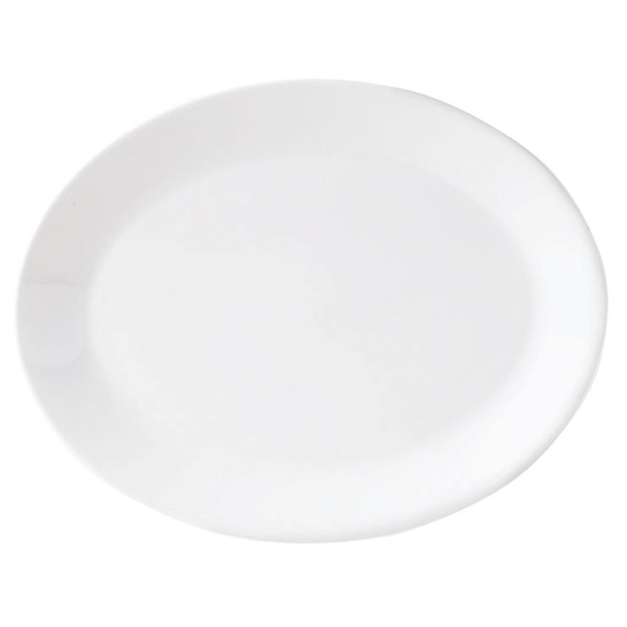 Steelite Monaco Vitrified Porcelain White Oval Regency Plate 33cm