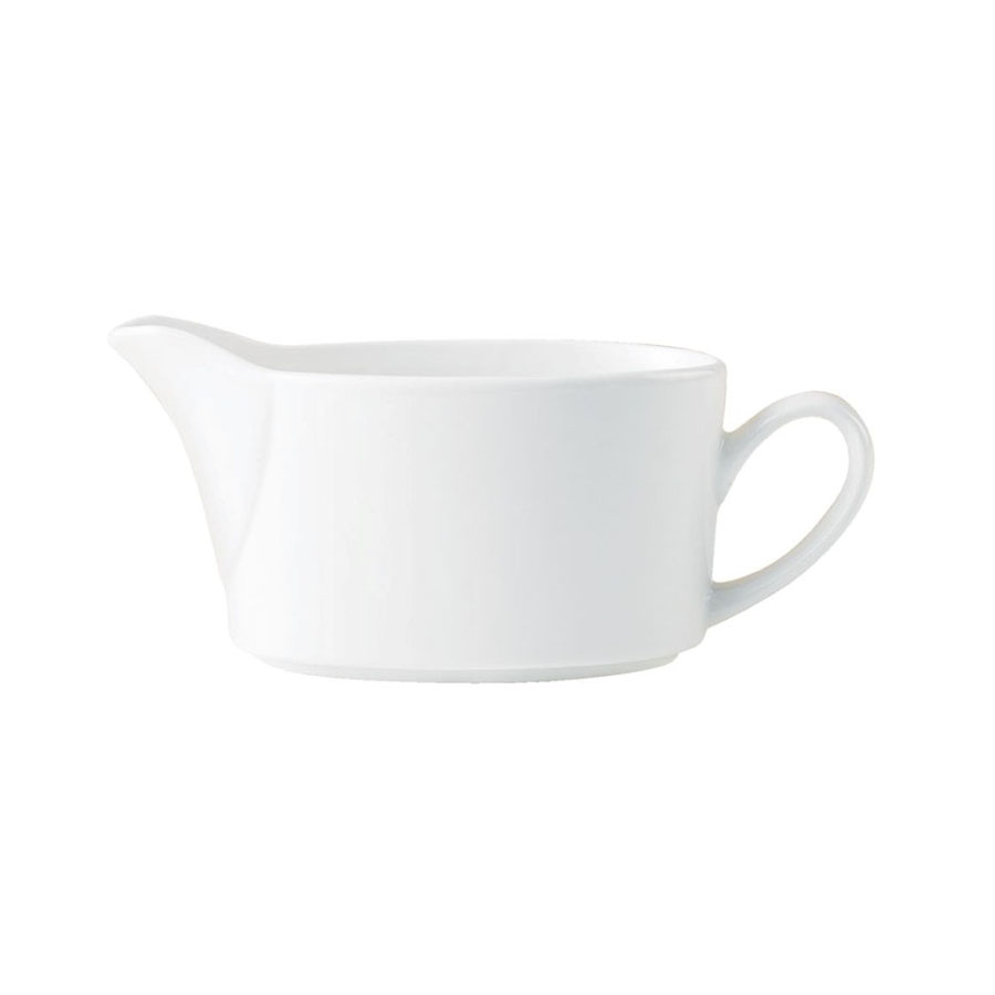 Steelite Monaco Vitrified Porcelain White Vogue Sauce Boat 34cl