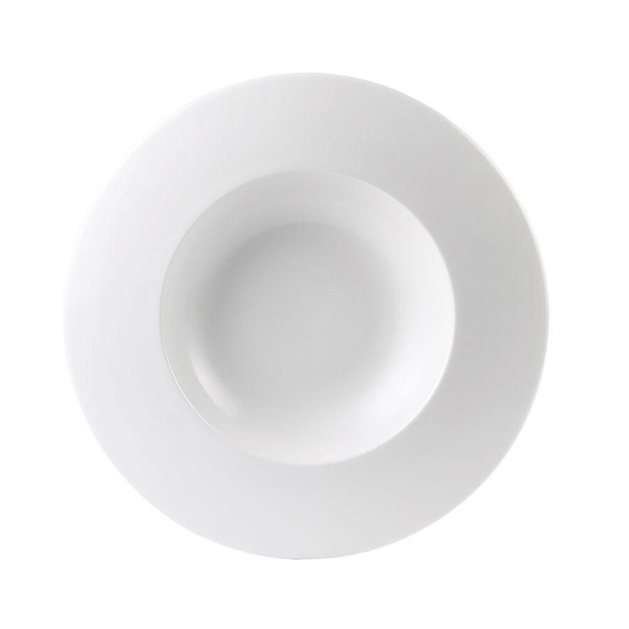 Steelite Monaco Vitrified Porcelain White Round Float Medium Well Plate 30.5cm
