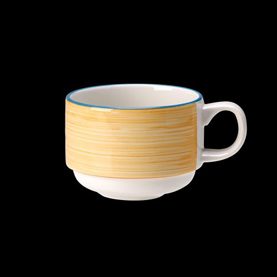 Steelite Rio Vitrified Porcelain Yellow Stacking Cup 20cl
