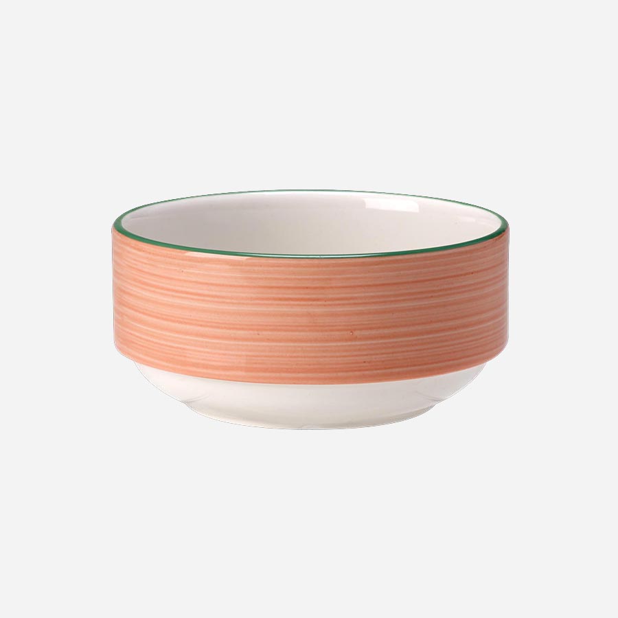 Steelite Rio Vitrified Porcelain Round Pink Unhandled Soup Cup 28.5cl