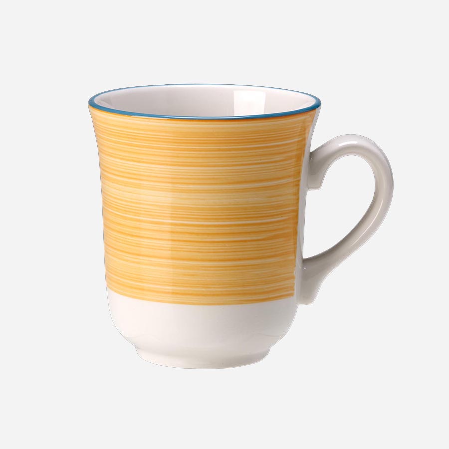 Steelite Rio Vitrified Porcelain Yellow Club Mug 28.5cl