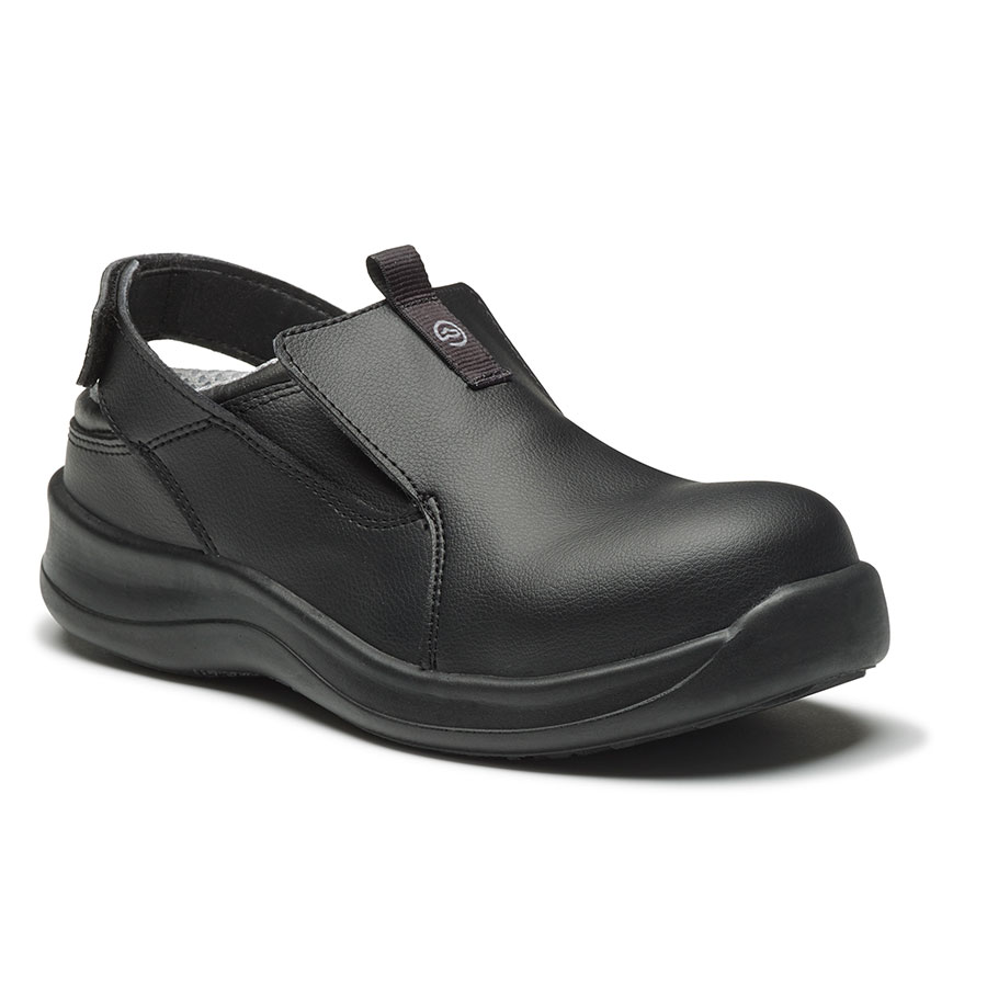 WearerTech Defend Black Microfibre Unisex Clog With Safety Toe Cap