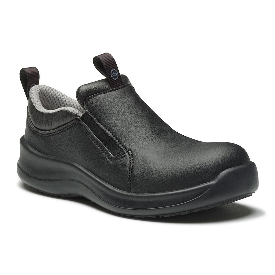 WearerTech Defend Black Microfibre Unisex Slip On Safety Shoe