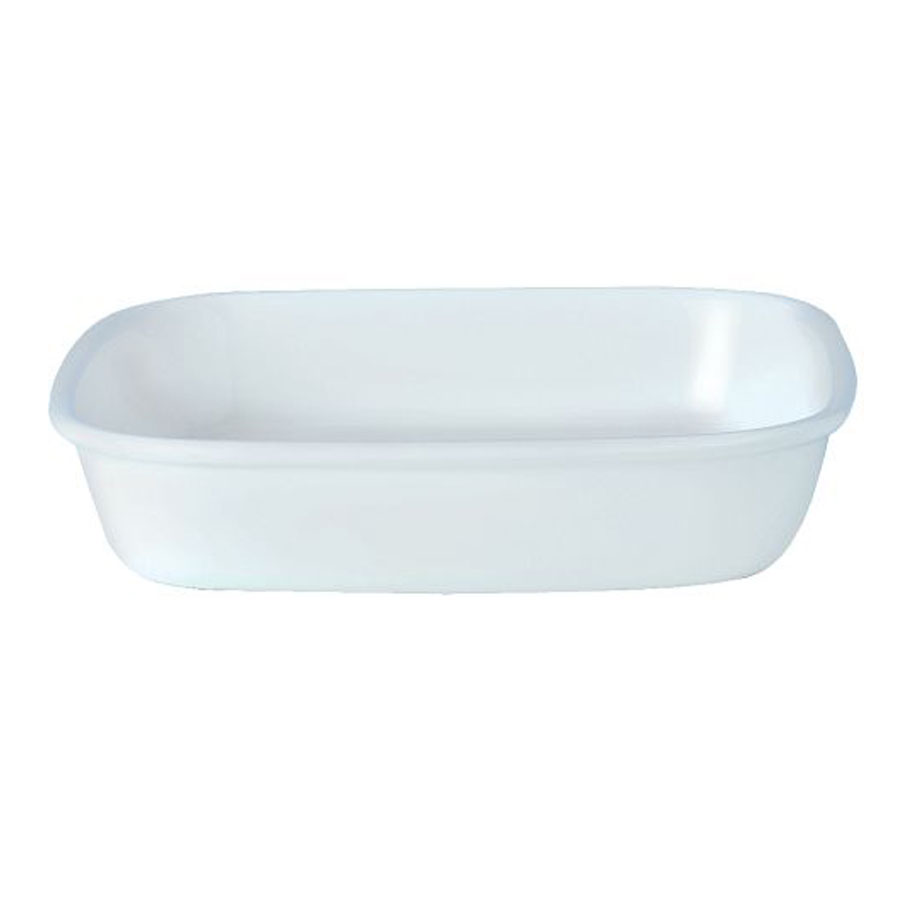 Steelite Simplicity Cookware Vitrified Porcelain White Square Roaster 25.5x25.5cm