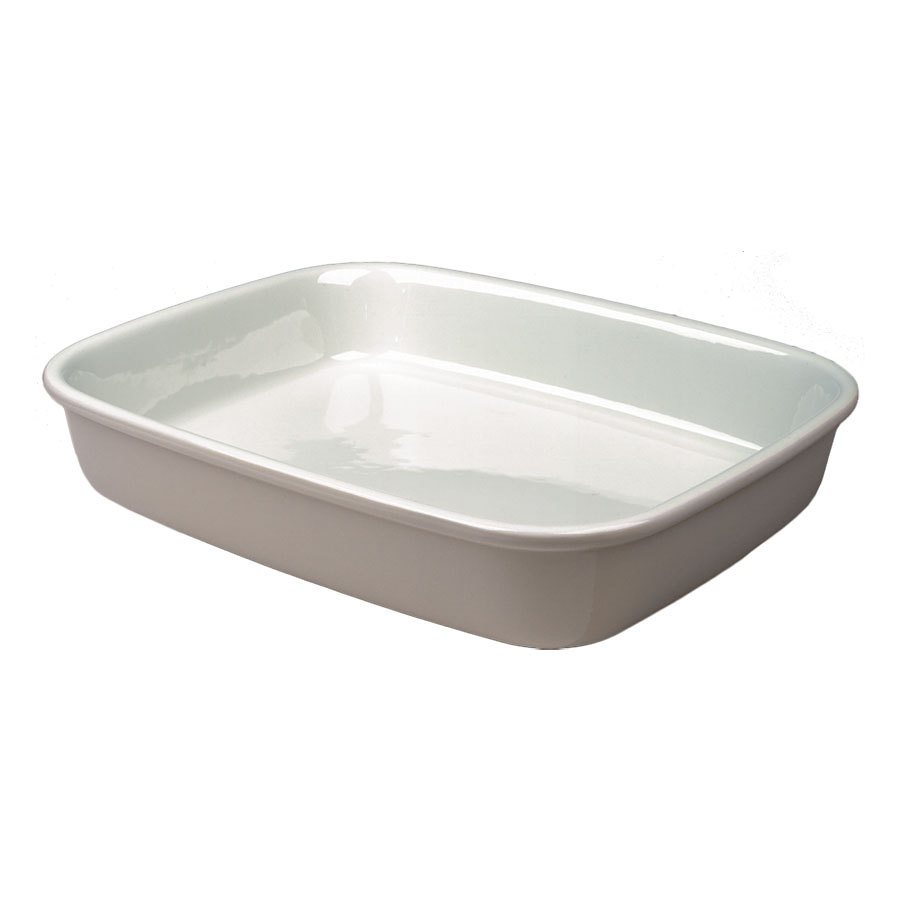 Steelite Simplicity Cookware Vitrified Porcelain White Oblong Roaster 25.5x30.5cm