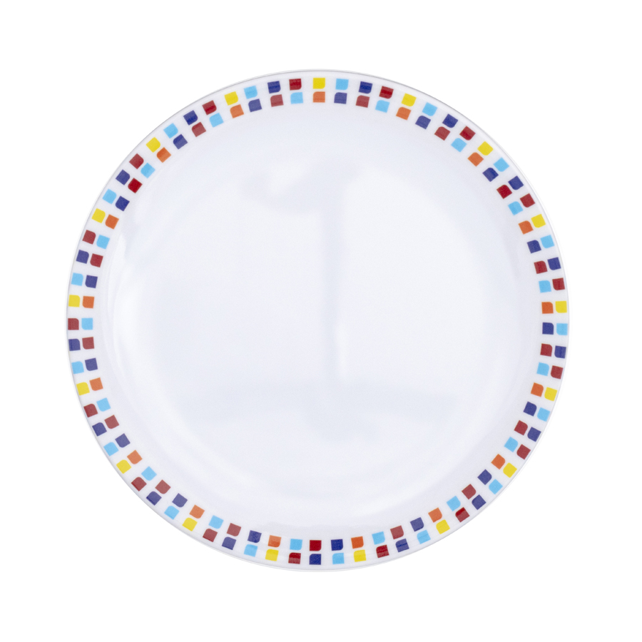 Mosaic Melamine Round Plate 23cm 9 Inch