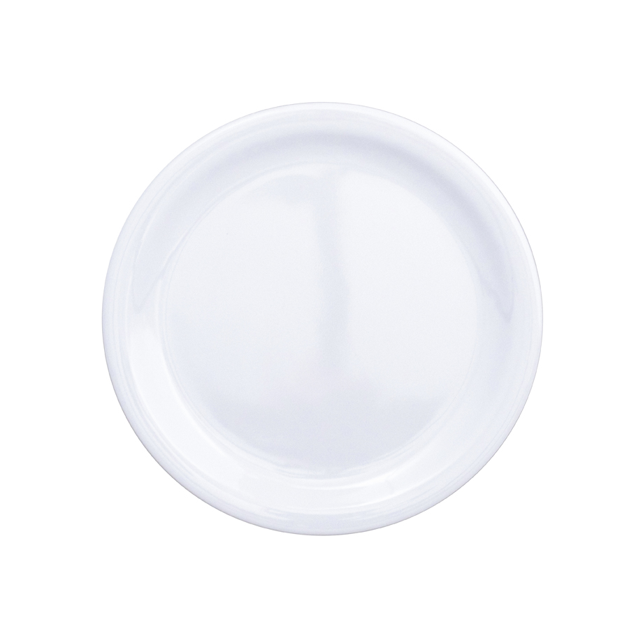 White Melamine Round Plate 18.5cm 7.5 Inch