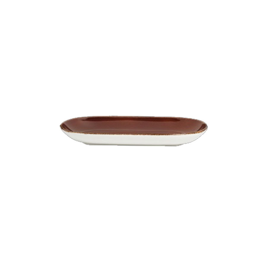 Steelite Terramesa Vitrified Porcelain Mocha Rectangular Tray 10x5 Inch