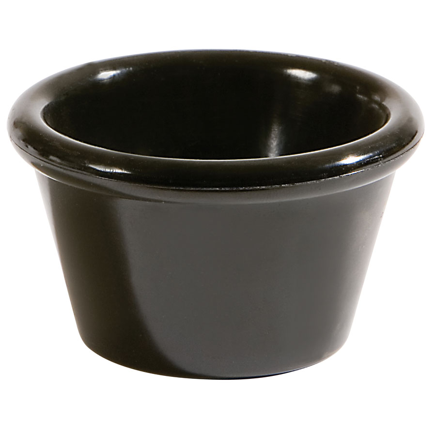 Carlisle Plain Black Round Melamine Ramekin 12cl 4oz