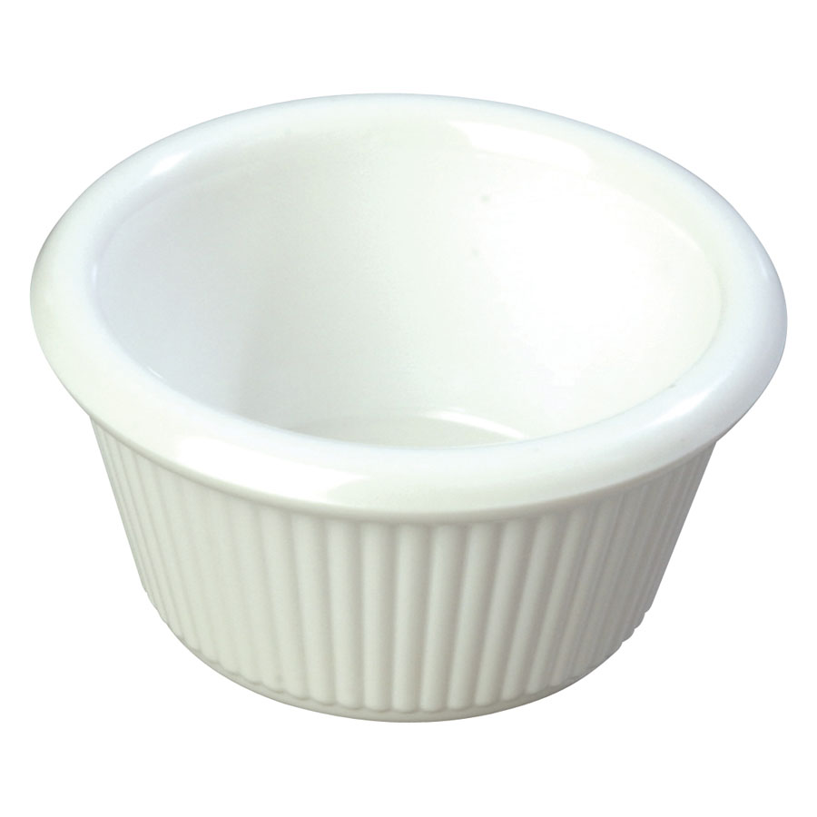 Carlisle White Melamine Round Fluted Ramekin 12cl