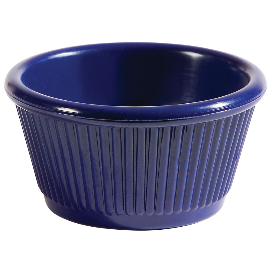Carlisle Cobalt Blue Fluted Melamine Round Ramekin 6cl 2oz