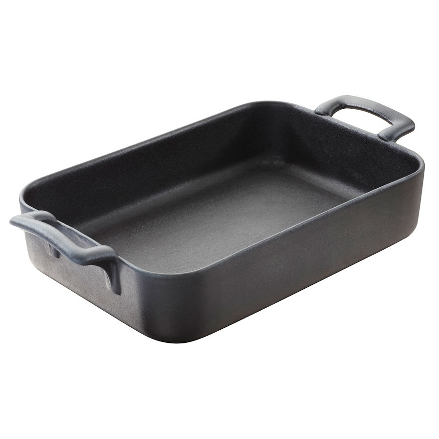 Revol Belle Cuisine Ceramic Black Rectangular Dish 16x11cm