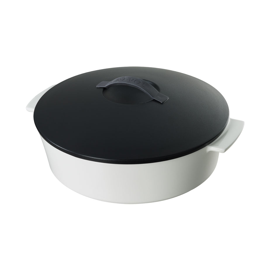 Revolution Round Shallow Cocotte 28cm Black