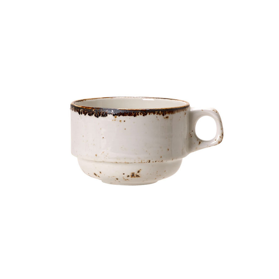 Steelite Craft Vitrified Porcelain White Stacking Cup 7oz