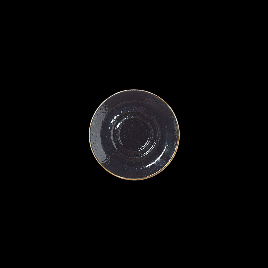 Steelite Craft Vitrified Porcelain Liquorice Round Double Well Saucer 11.75cm