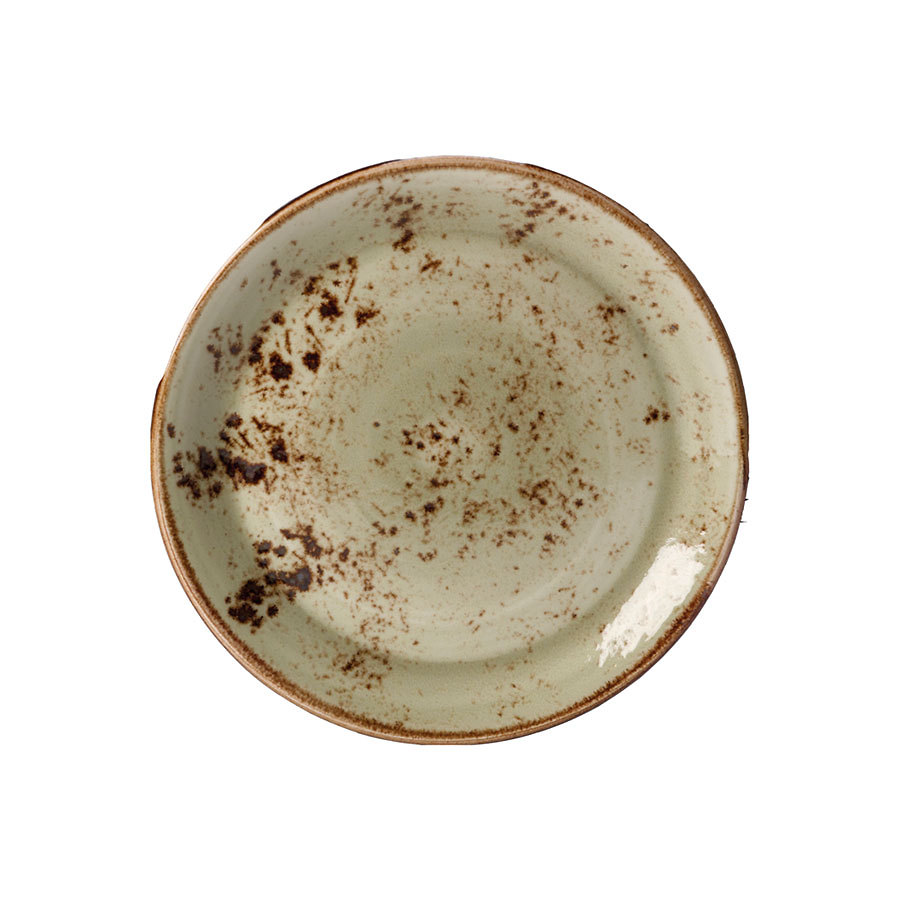 Steelite Craft Vitrified Porcelain Green Round Coupe Plate 20.25cm