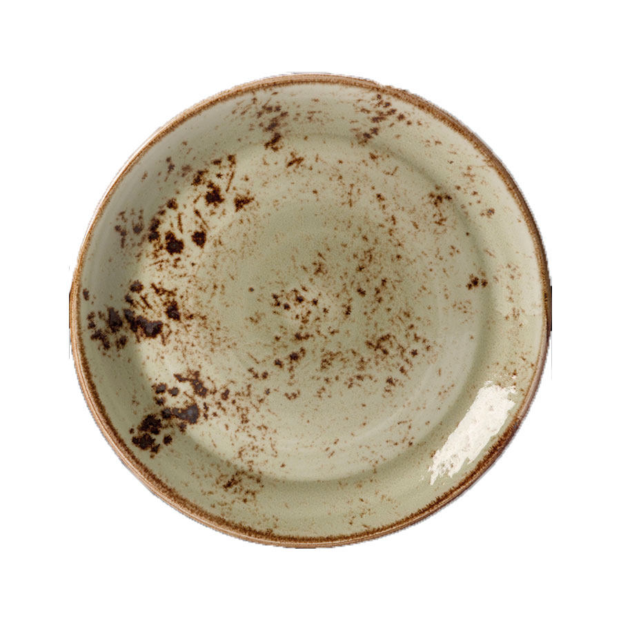 Steelite Craft Vitrified Porcelain Green Round Coupe Plate 15.25cm