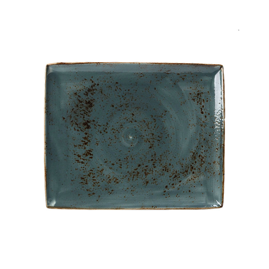 Steelite Craft Vitrified Porcelain Blue Rectangular Two Plate 33cmx27cm 33cmx27cm