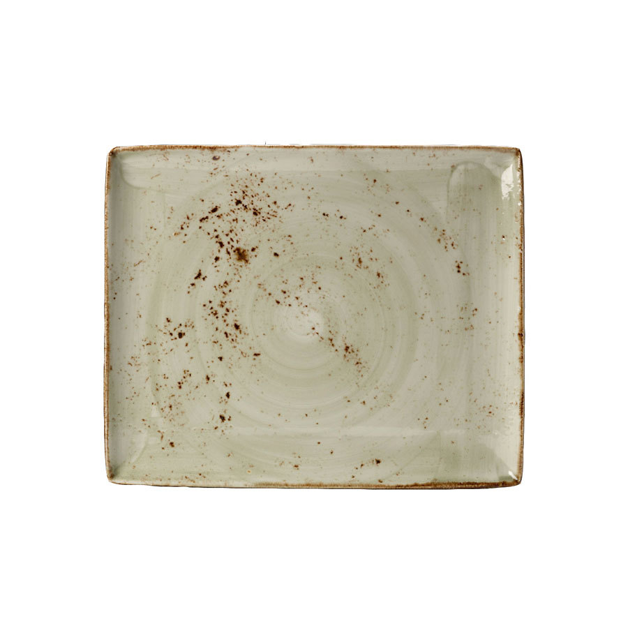 Steelite Craft Vitrified Porcelain Green Rectangular Two Plate 33cmx27cm
