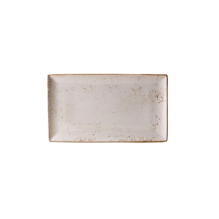 Steelite Craft Vitrified Porcelain White Rectangular Three Plate 33cmx19cm