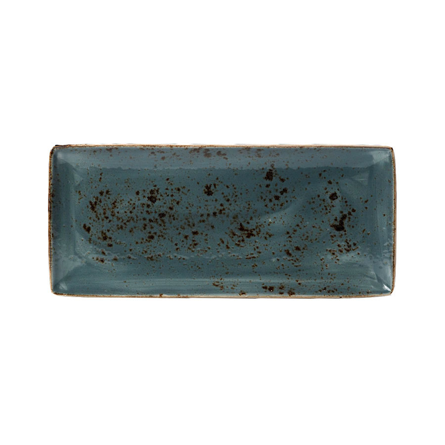 Steelite Craft Vitrified Porcelain Blue Rectangular Four Plate 37cmx16.5cm 37cmx16.5cm