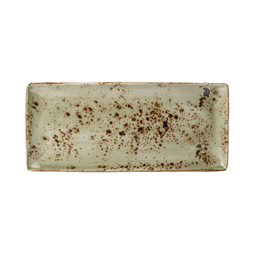 Steelite Craft Vitrified Porcelain Green Rectangular Four Plate 37cmx16.5cm