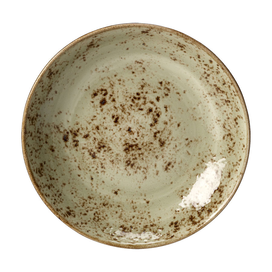 Steelite Craft Vitrified Porcelain Green Round Coupe Bowl 25.5cm