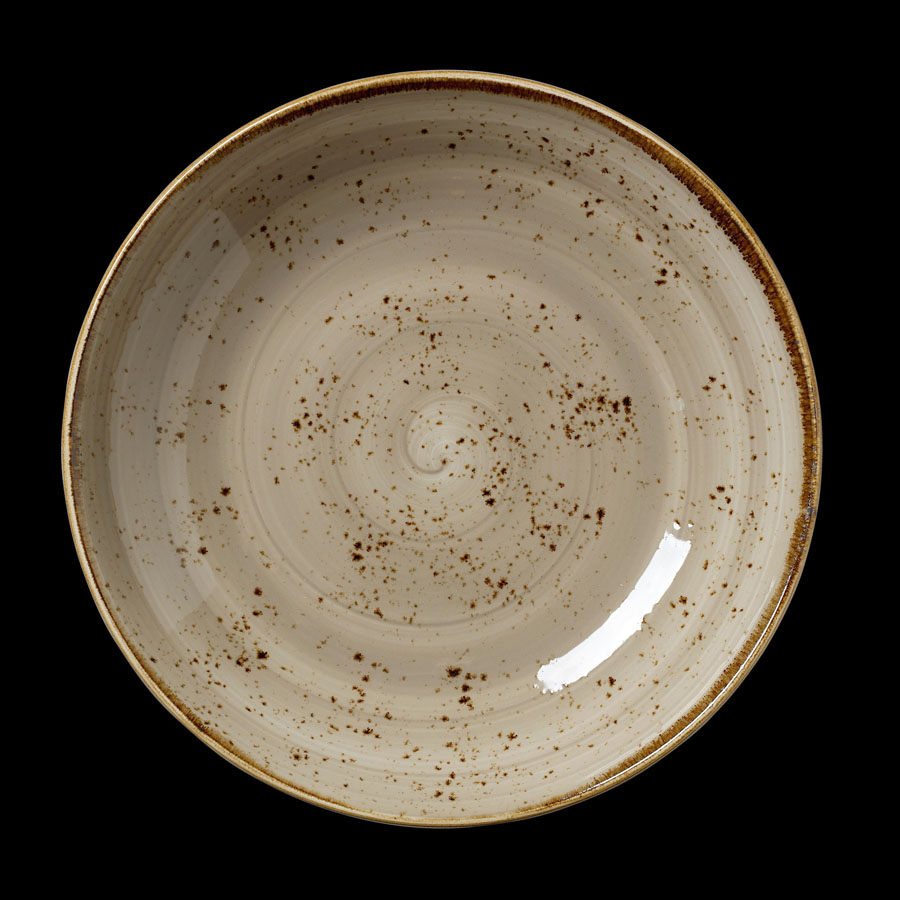 Steelite Craft Vitrified Porcelain Porcini Round Coupe Bowl 25.5cm