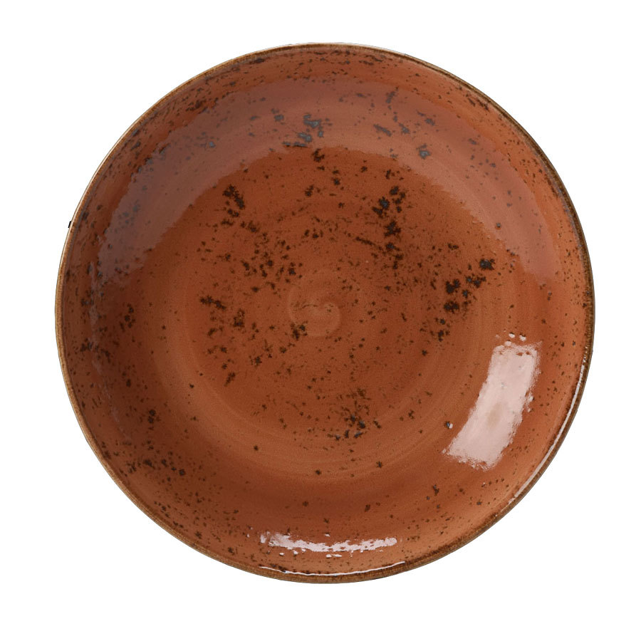 Steelite Craft Vitrified Porcelain Terracotta Round Coupe Bowl 25.5cm