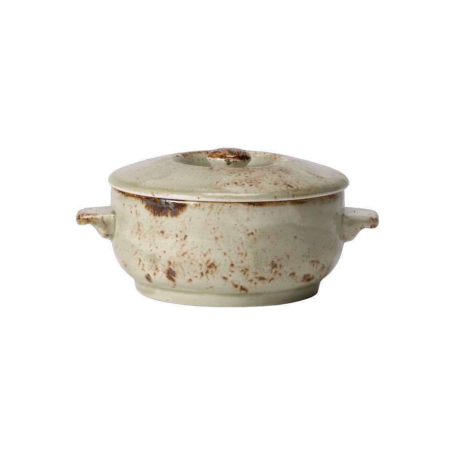 Steelite Craft Vitrified Porcelain Green Round Lid for Soup / Casserole