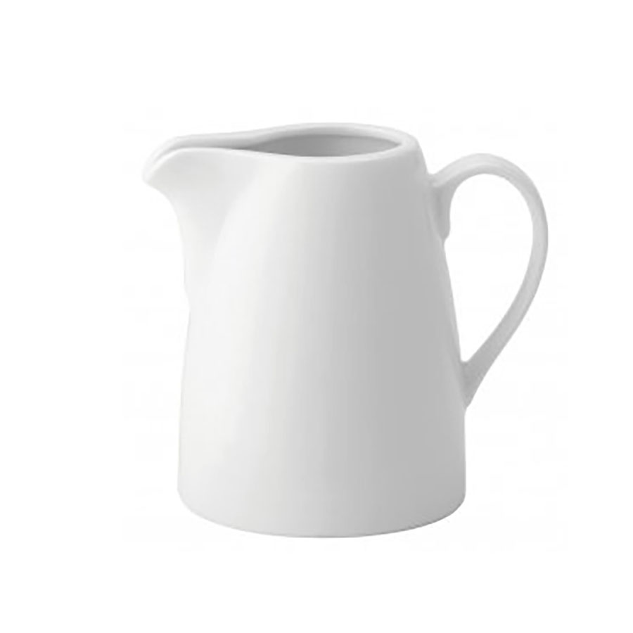 Utopia Anton Black Fine China White Jug 28cl 10oz