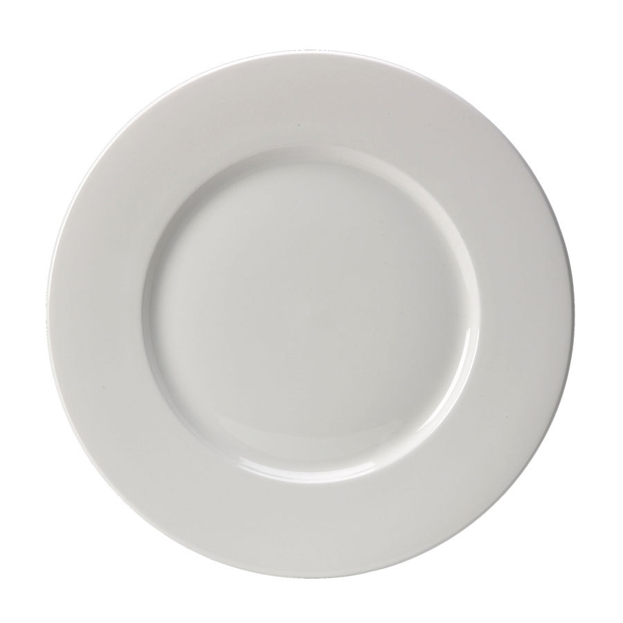 Steelite Monaco Vitrified Porcelain White Round Fine Dining Wide Rim Plate 32cm