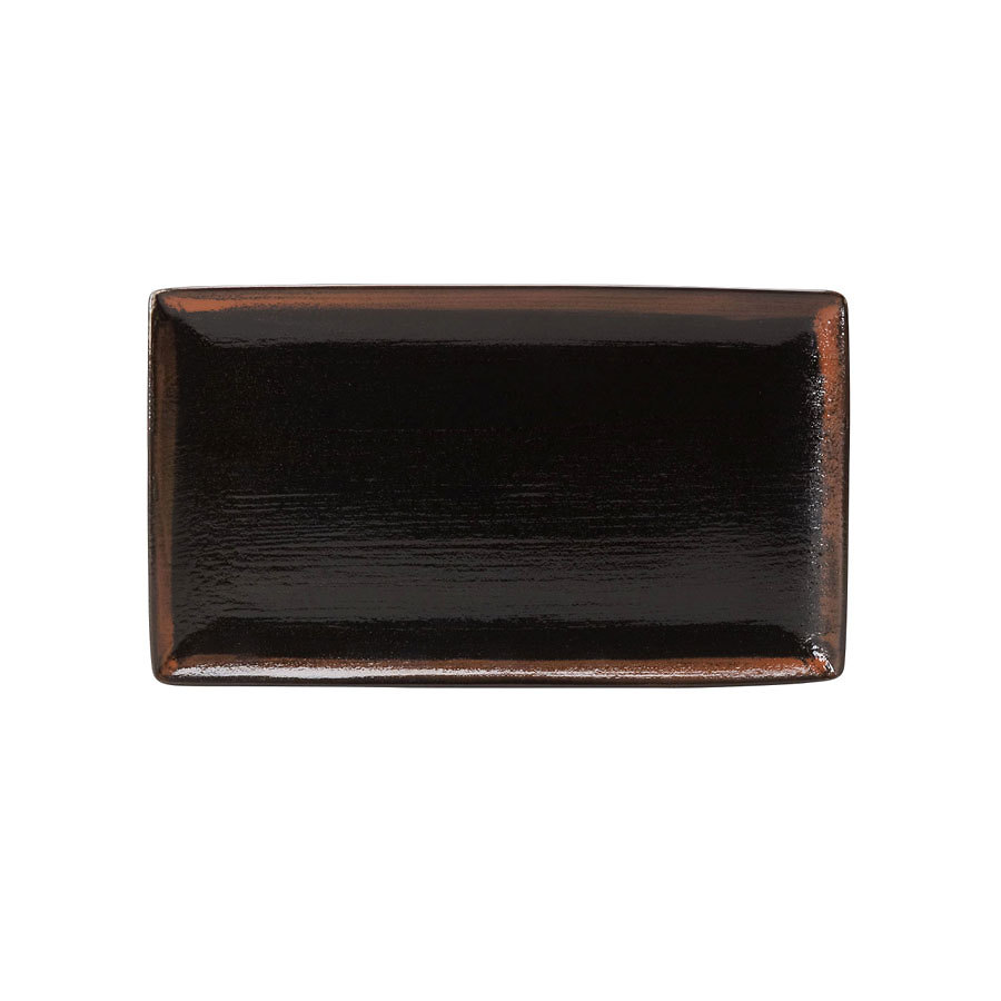 Steelite Koto Vitrified Porcelain Black Black Rectangle One Plate 27x16.75cm