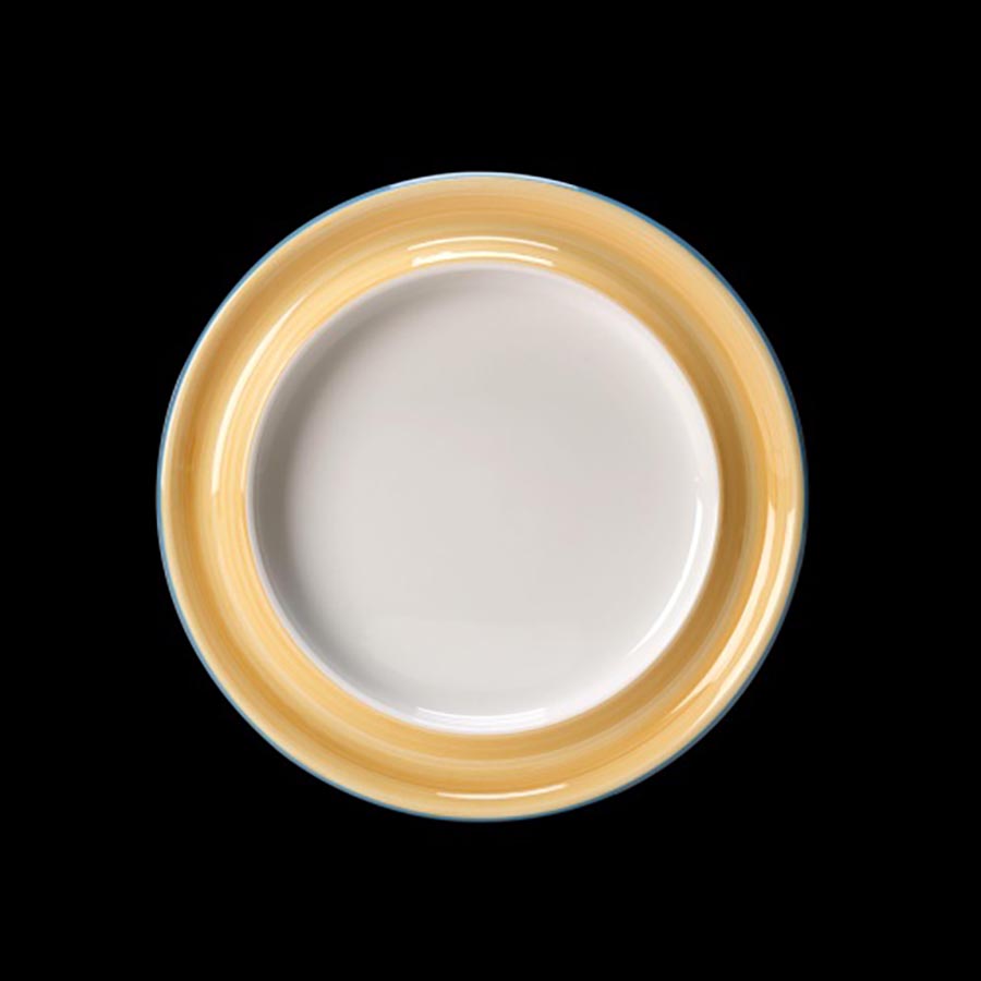 Steelite Freedom Vitrified Porcelain Yellow Round Plate 8.5 Inch 21.6cm