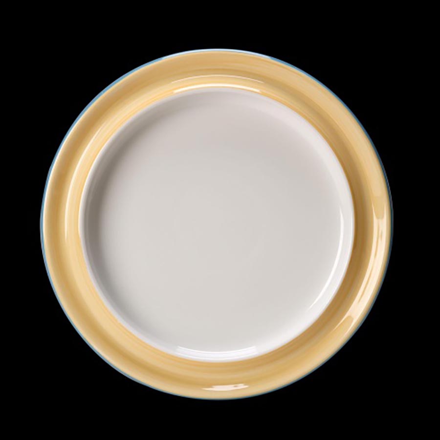 Steelite Freedom Vitrified Porcelain Yellow Round Plate 10 Inch 25cm