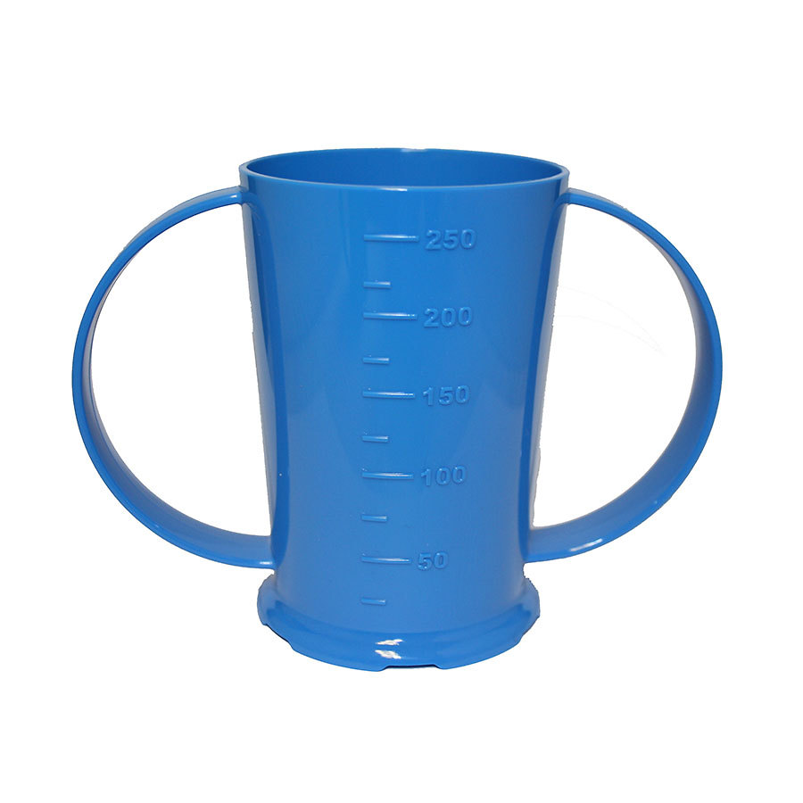 Harfield Polycarbonate Blue 2 Handled Graduated Beaker 6.8x10cm 200ml