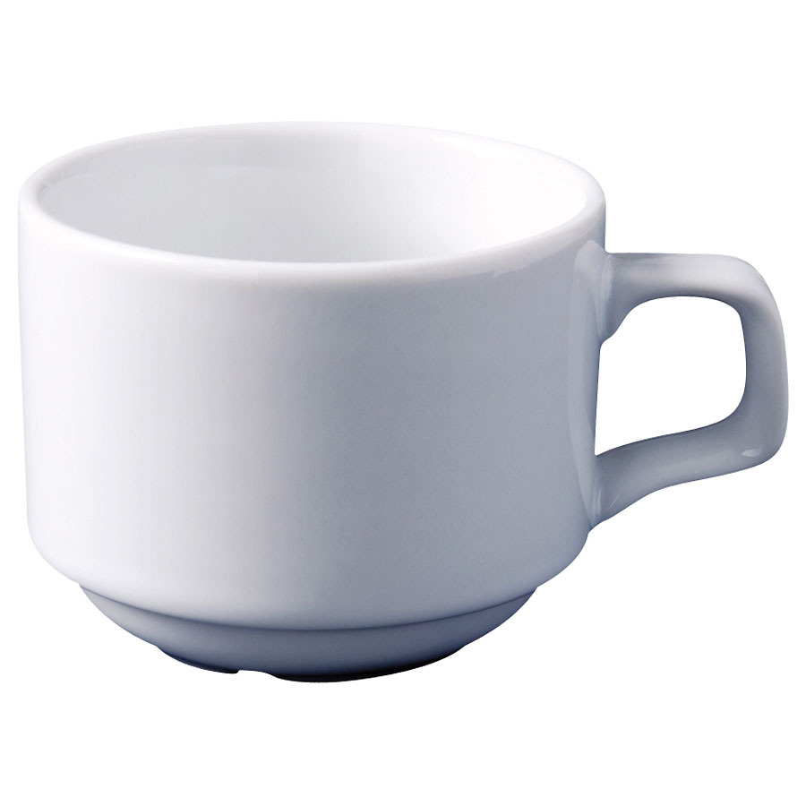 Superwhite Porcelain Stacking Teacup 20cl 7oz