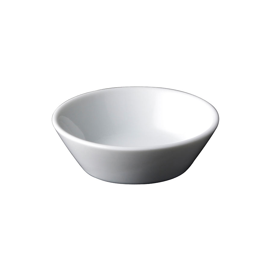 Superwhite Porcelain Round Sauce Dish 9cl