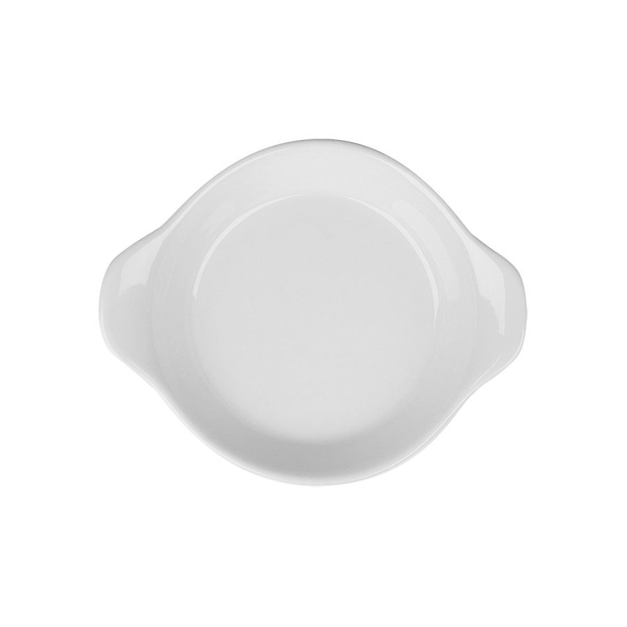Superwhite Porcelain Round Eared Dish 18cm