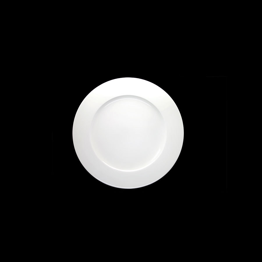 Creme Monet Vitrified Porcelain White Round Rim Plate 17cm