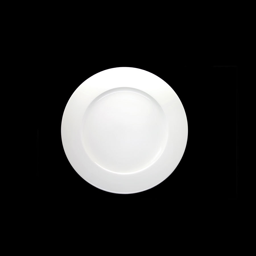 Creme Monet Vitrified Porcelain White Round Rim Plate 21cm