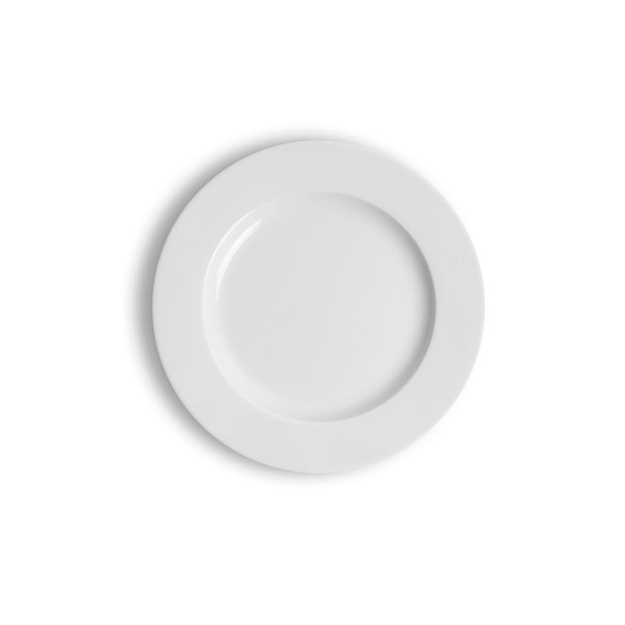 Creme Monet Vitrified Porcelain White Round Rim Plate 27cm