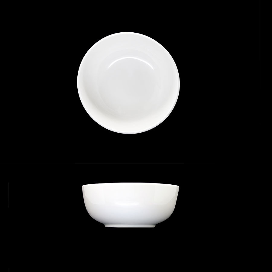 Creme Monet Vitrified Porcelain White Round Side Bowl 16cm