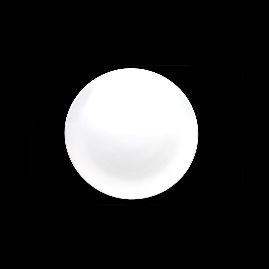 Creme Renoir Vitrified Porcelain White Round Coupe Plate 18cm