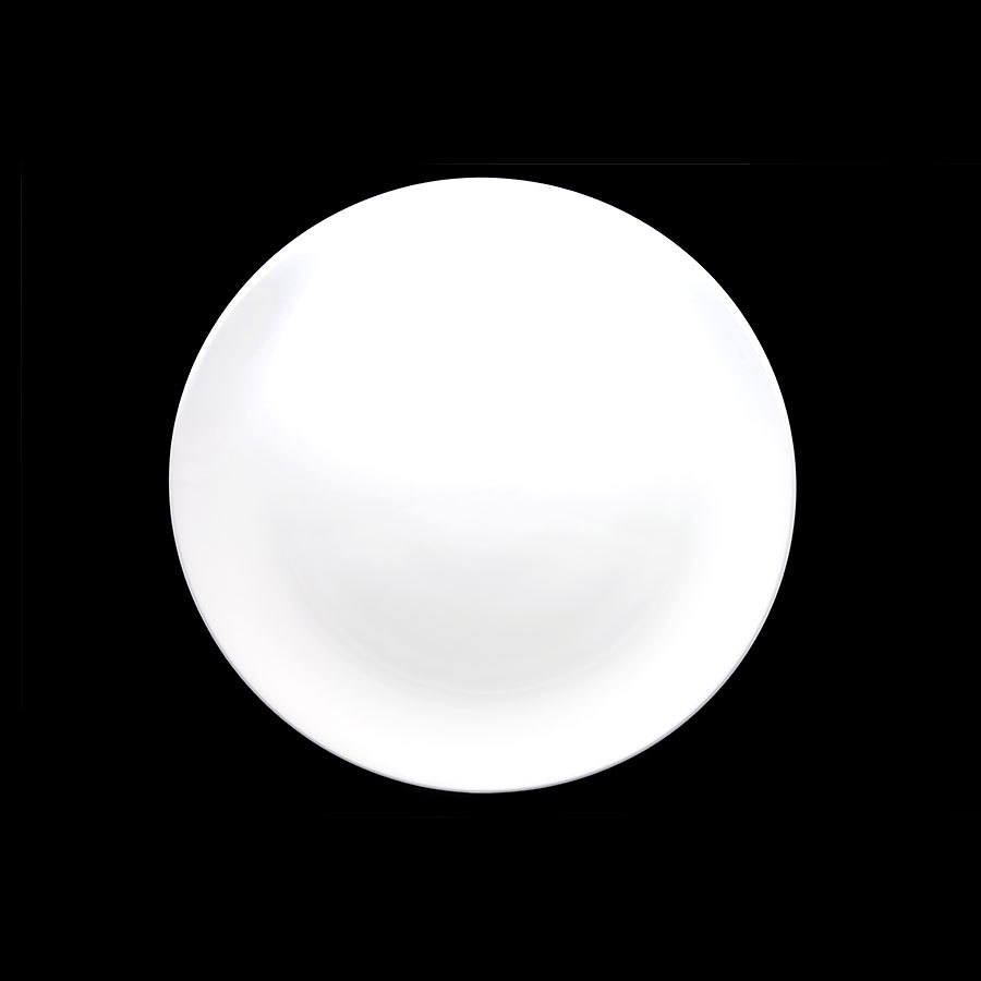 Creme Renoir Vitrified Porcelain White Round Coupe Plate 24cm
