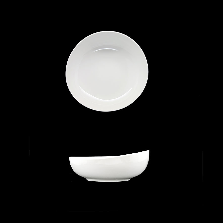 Creme Renoir Vitrified Porcelain White Round Coupe Kick Bowl 12cm